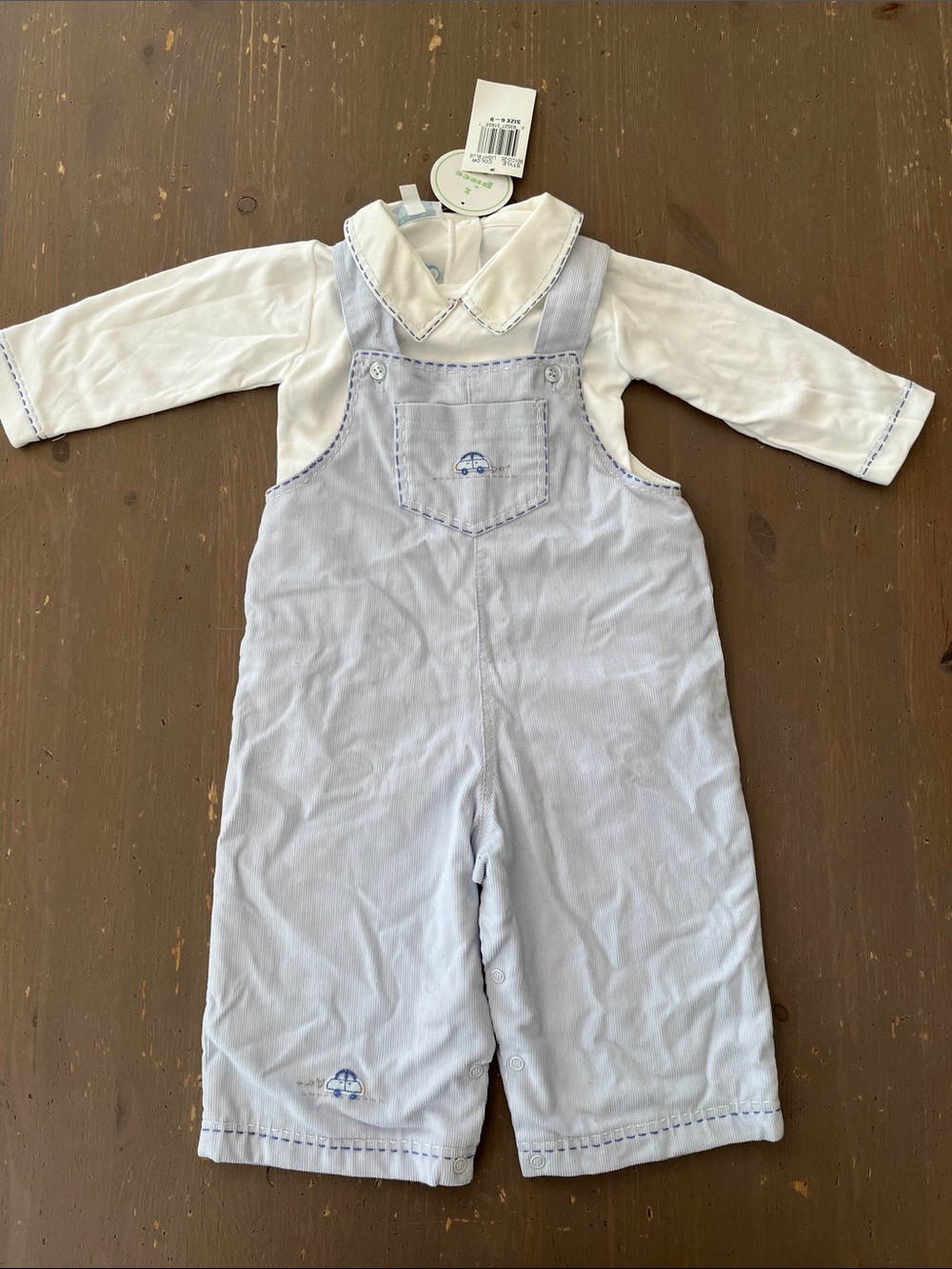 Kissy Kissy 2 Piece Overall Set 6-9 months